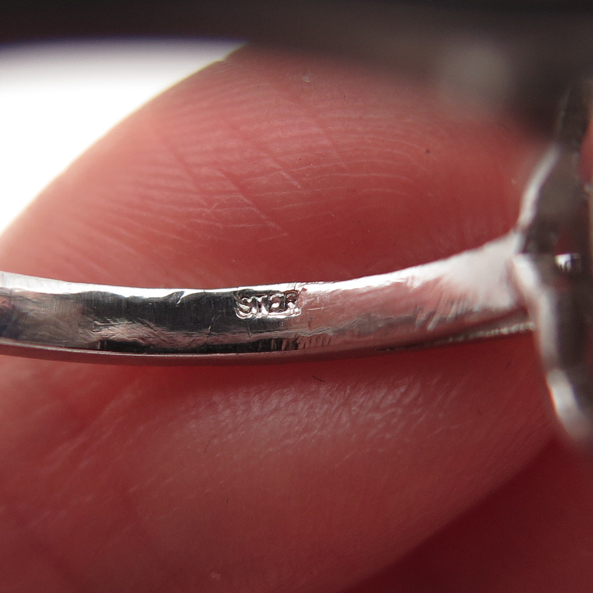 925 Sterling Silver Real Lapis Lazuli & C Z Cluster Ring Size 7