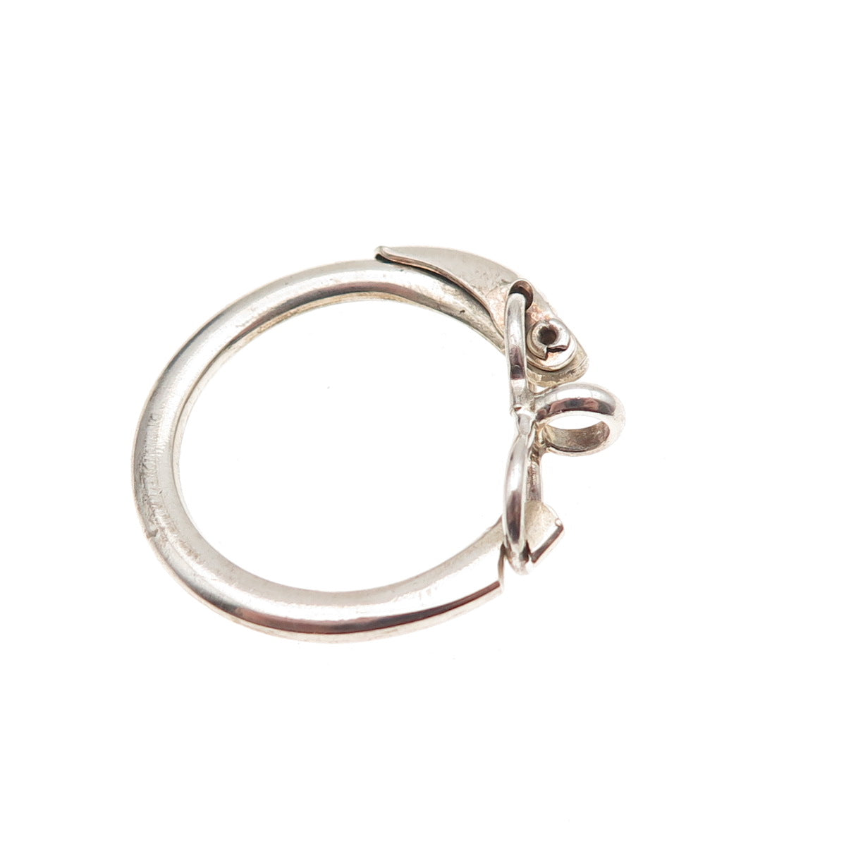 835 Silver Vintage Key Fob Ring Holder