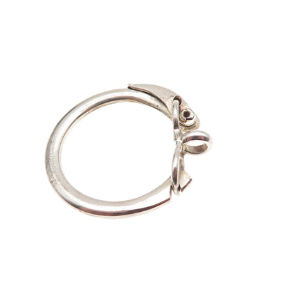 835 Silver Vintage Key Fob Ring Holder