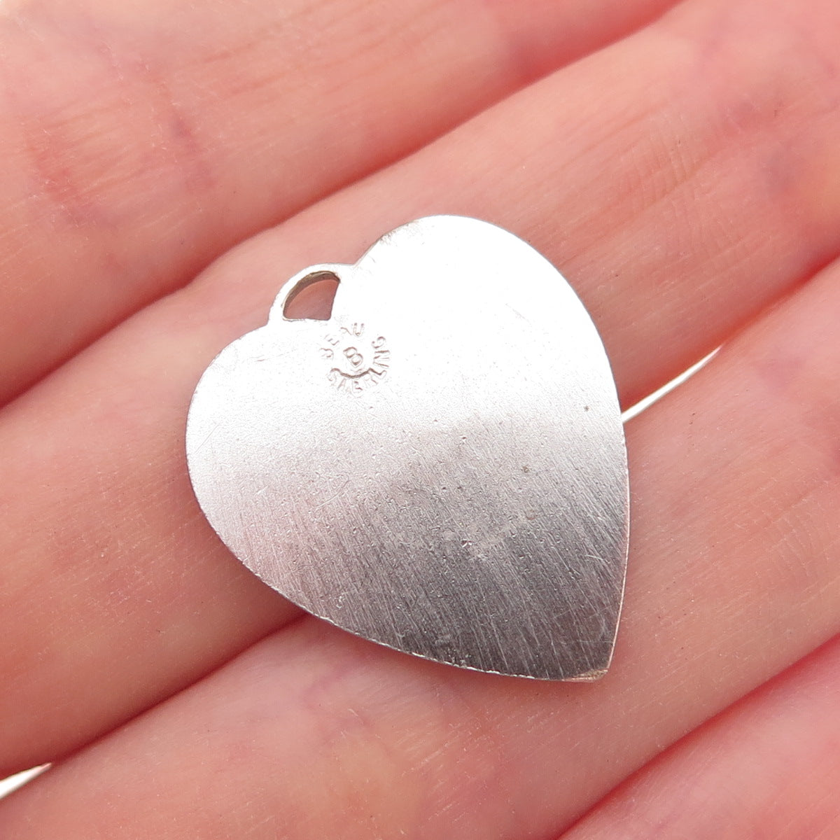 Beau 925 Sterling Silver Vintage Sweet 16 Heart Charm Pendant