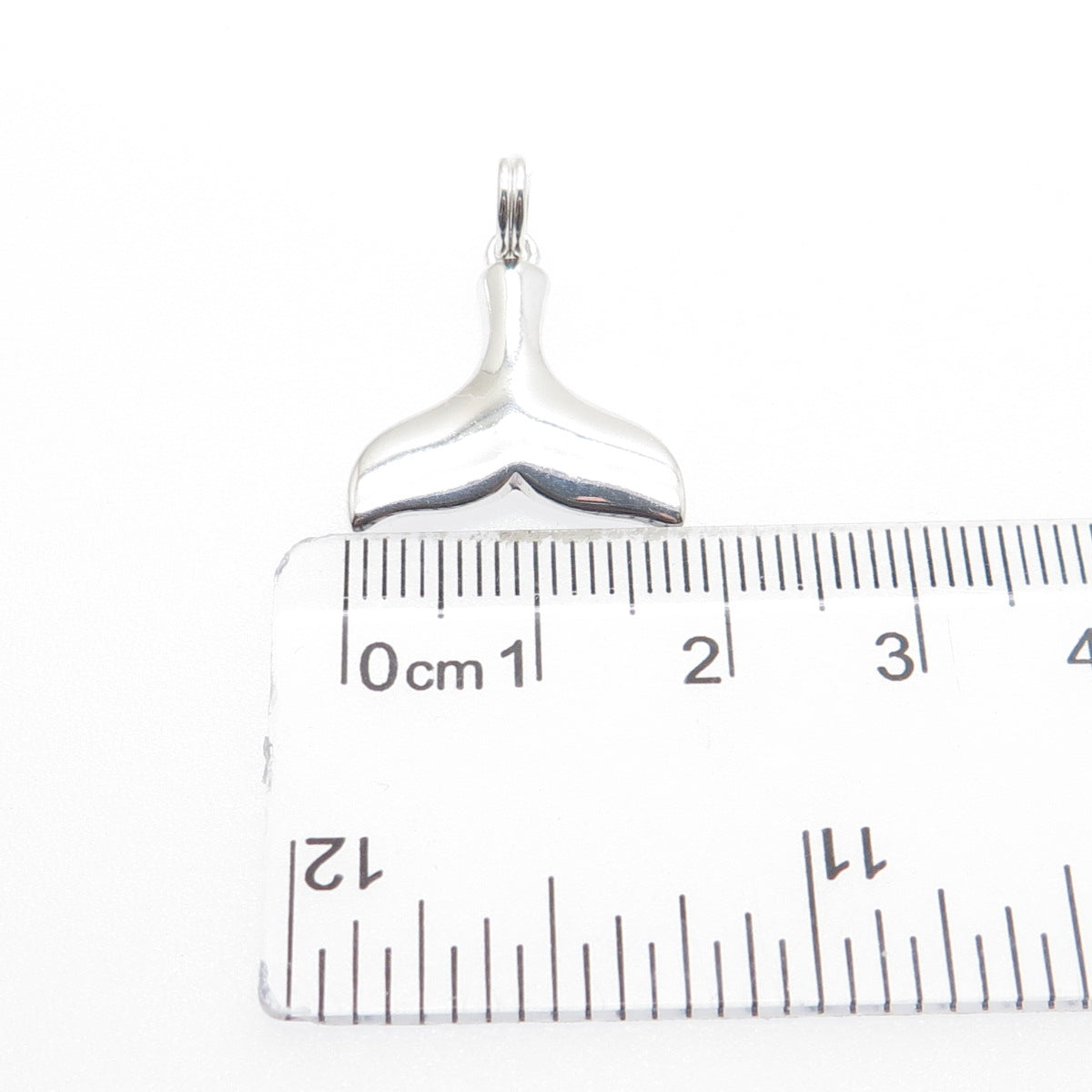 925 Sterling Silver Vintage Whale Tale Minimalist Charm Pendant