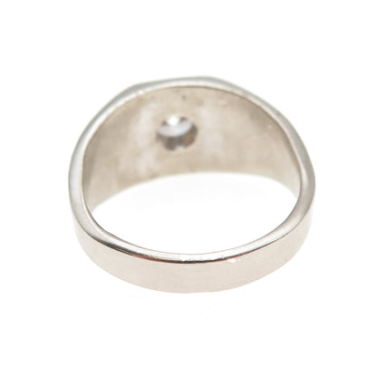 Vargas & Lind 925 Sterling Silver Antique Art Deco Round-Cut C Z Ring Size 10