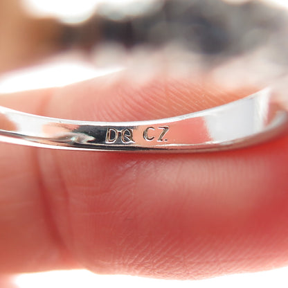 925 Sterling Silver Round-Cut C Z Promise Ring Size 8.25