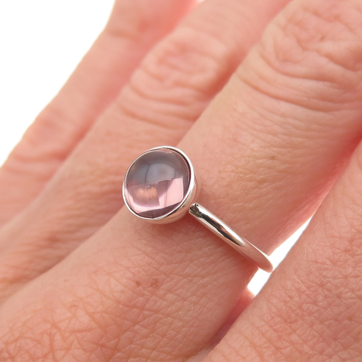 Pandora 925 Sterling Silver Rose Crystal Poetic Droplet Ring Size 6