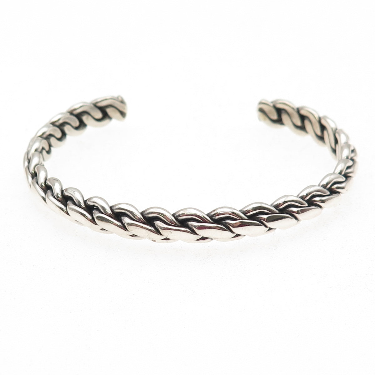 Old Pawn 925 Sterling Silver Vintage Southwestern Adjustable Cuff Bracelet 6"
