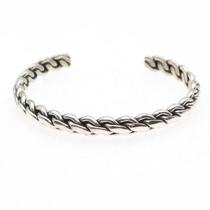 Old Pawn 925 Sterling Silver Vintage Southwestern Adjustable Cuff Bracelet 6"