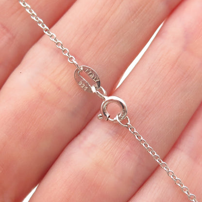 925 Sterling Silver Enamel Male & Female Symbol Cable Chain Necklace 18"