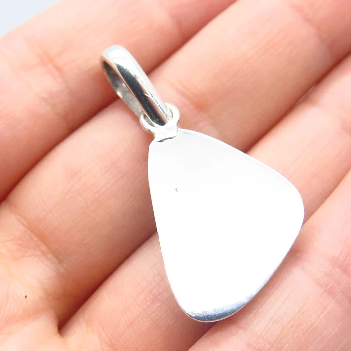 925 Sterling Silver Vintage Real Larimar Gemstone Pendant