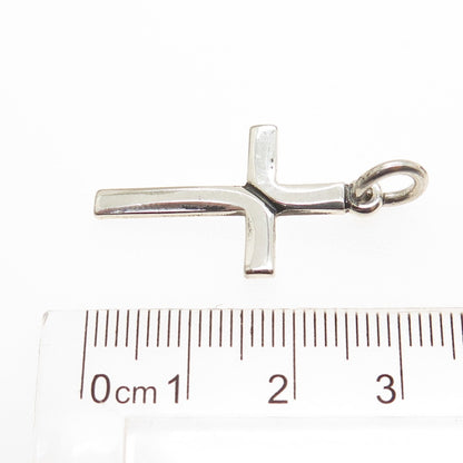 925 Sterling Silver Vintage Cross Minimalist Charm Pendant