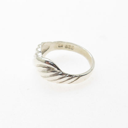 CHAPAL ZENRAY 925 Sterling Silver Vintage Modernist Infinity Ring Size 6