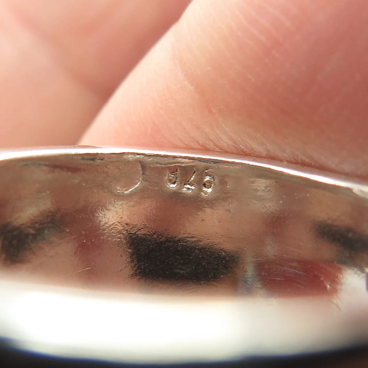 925 Sterling Silver Vintage Modernist Ring Size 8.25