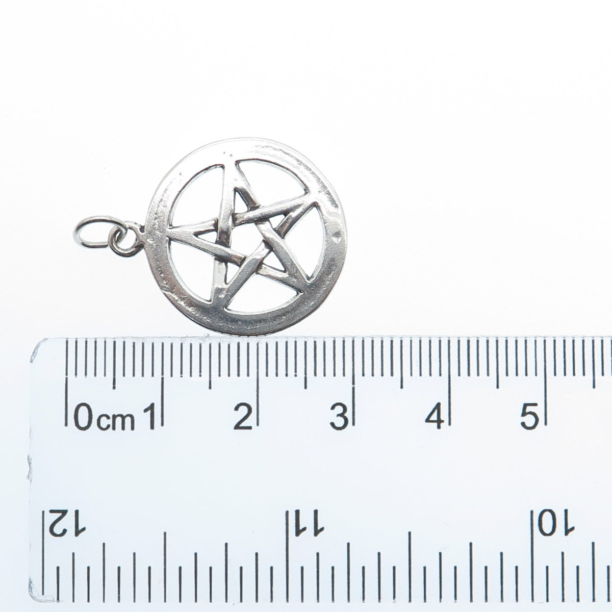 SUNWEST 925 Sterling Silver Vintage Pentagram Oxidized Charm Pendant