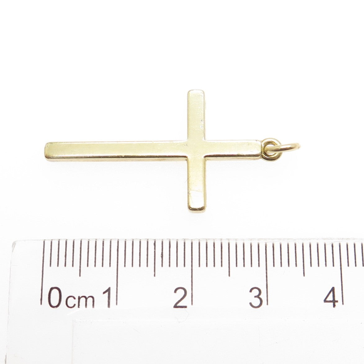 925 Sterling Silver Gold Plated Cross Charm Pendant