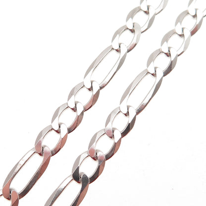 P. Lux 925 Sterling Silver Italy Figaro Chain Necklace 20"