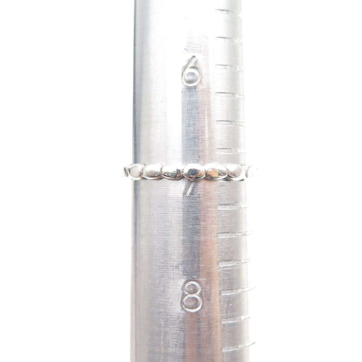 925 Sterling Silver Vintage Real Oval-Cut Amethyst Bubble Ring Size 7