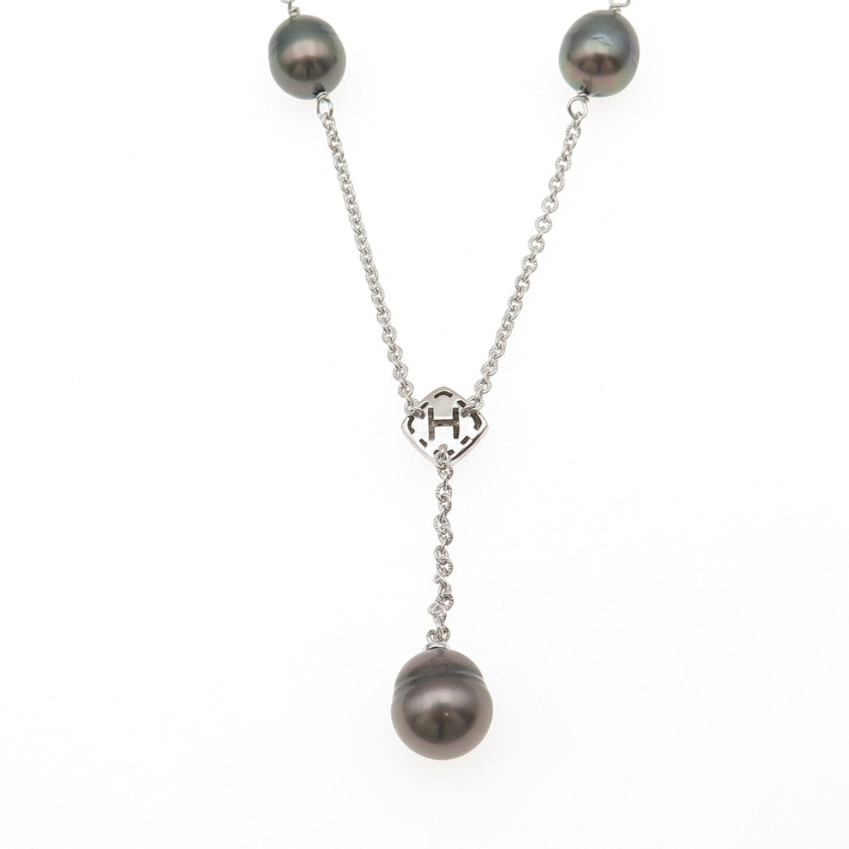 Honora 925 Sterling Silver Real Pearl & C Z Station Chain Necklace 16"