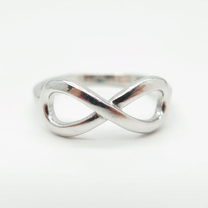 925 Sterling Silver Infinity Ring Size 6.25