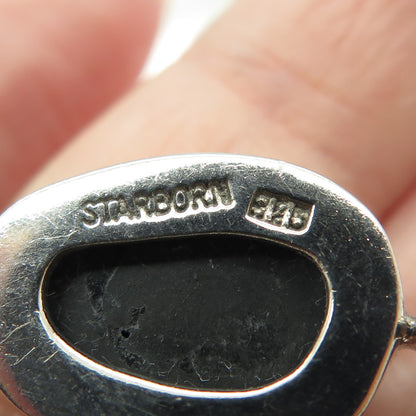 STARBORN 925 Sterling Silver Vintage Lone Mountain Turquoise Bracelet 7-7.75"