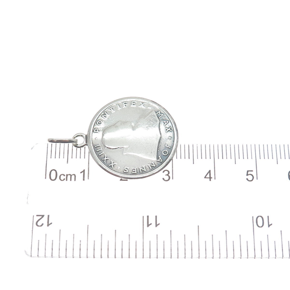UNOAERRE 800 Silver Vintage Italy Pope John XXIII Minimalist Charm Pendant