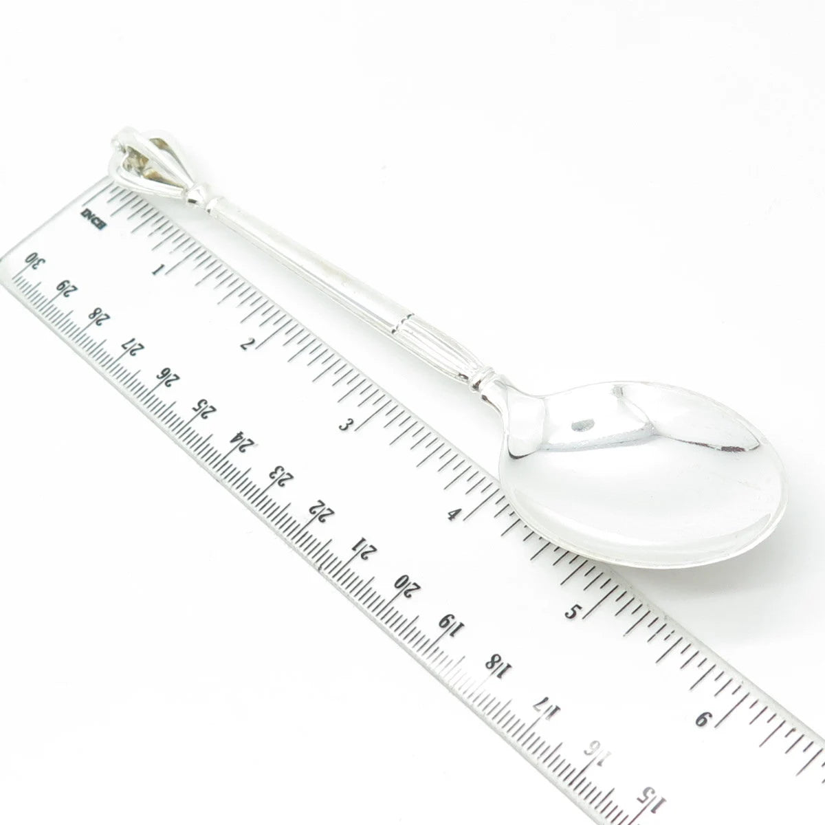 W & S SORENSEN 925 Sterling Silver Antique Art Deco Denmark Cage Spoon