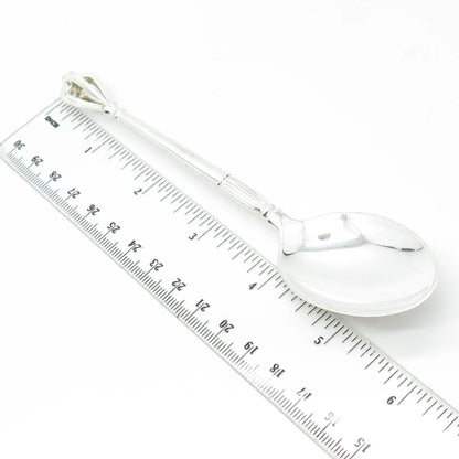 W & S SORENSEN 925 Sterling Silver Antique Art Deco Denmark Cage Spoon