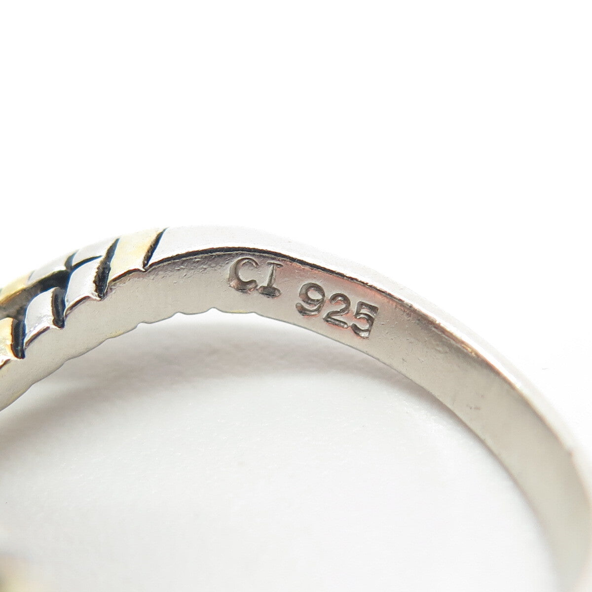 925 Sterling Silver Cushion-Cut Cognac C Z Bypass Ring Size 9
