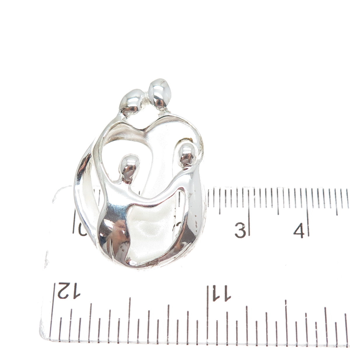 CAROLYN POLLACK 925 Sterling Silver Vintage Family Slide Charm Pendant