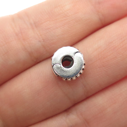 CHAMILIA 925 Sterling Silver Ribbed Clip Lock Charm