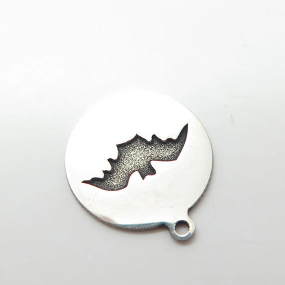 925 Sterling Silver USA Two In Town Bat Charm Pendant