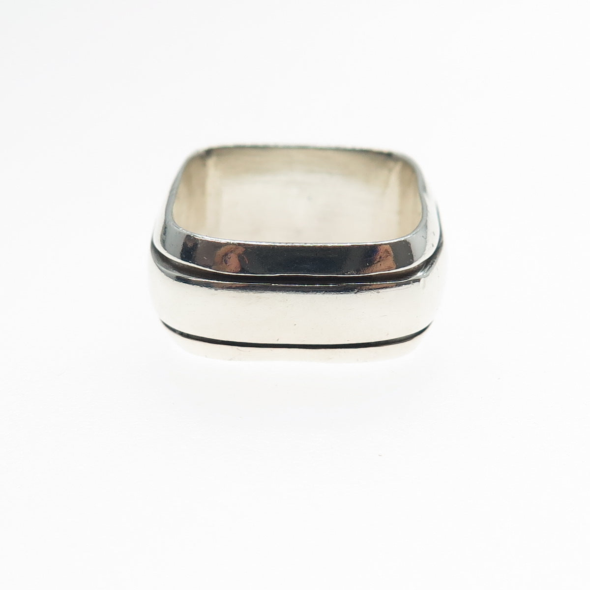 925 Sterling Silver Vintage Mexico Modernist Band Ring Size 7.25