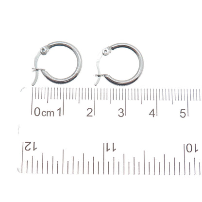 925 Sterling Silver Tube Hoop Earrings