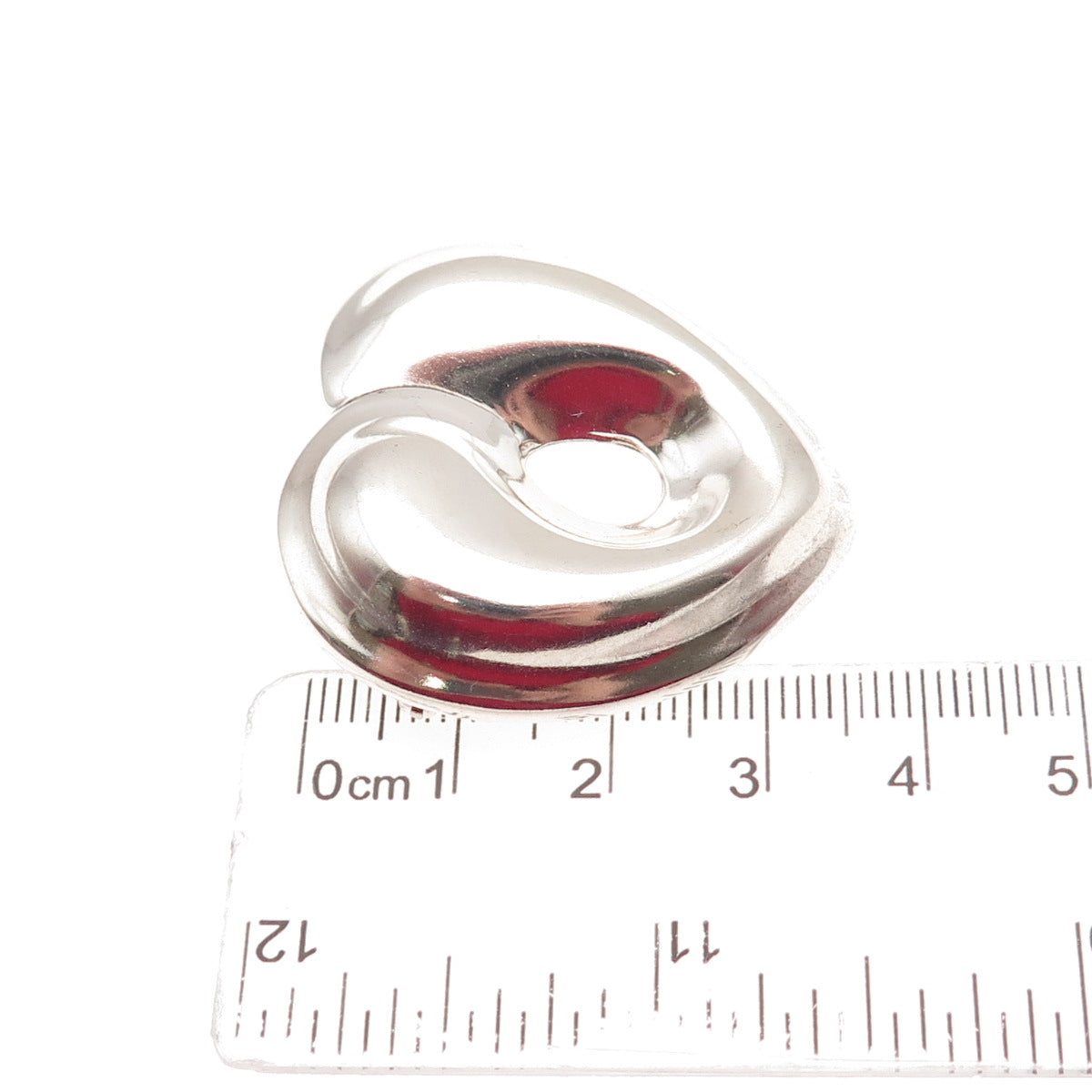 Robert Lee Morris 925 Sterling Silver Vintage Modernist Heart Pin Brooch