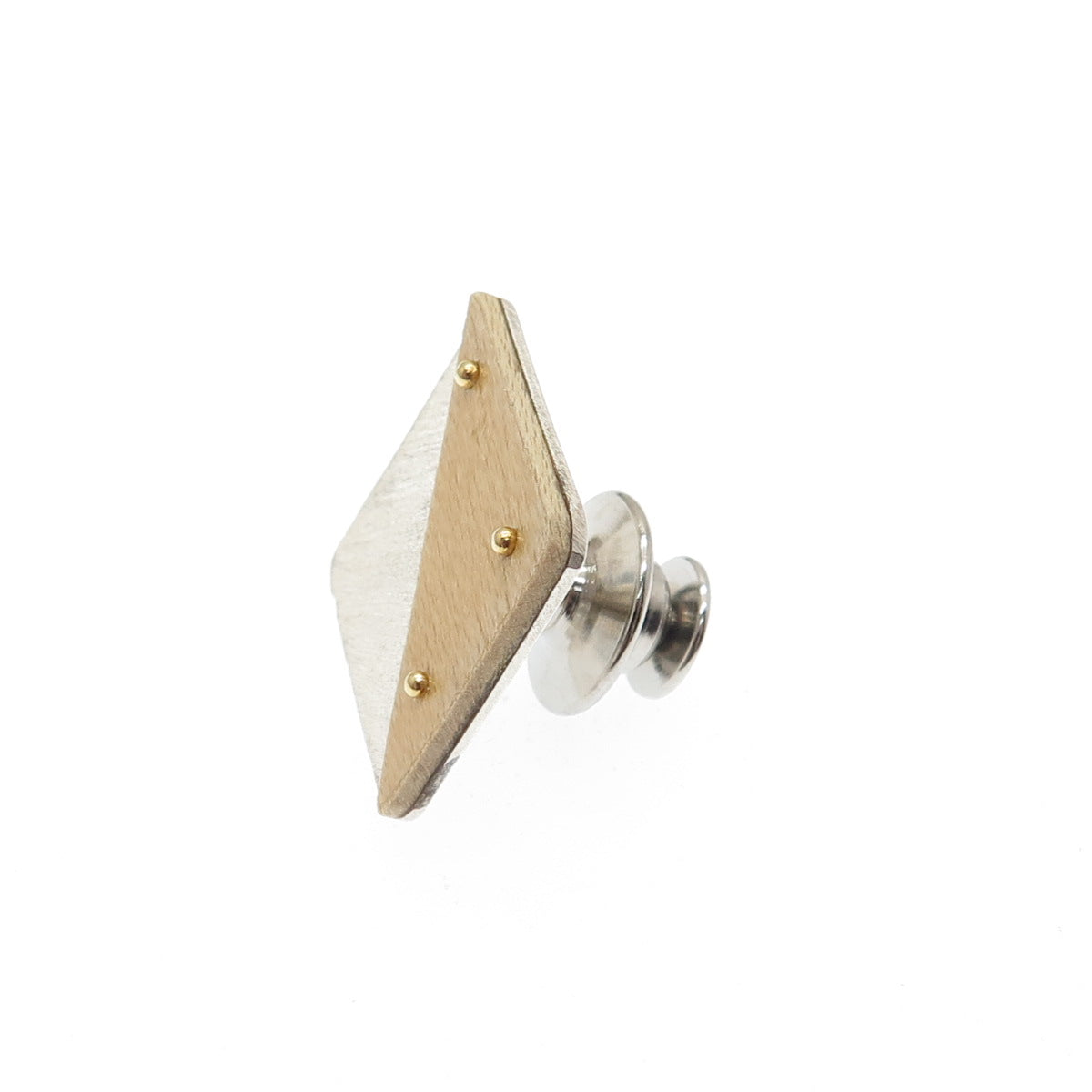 VICTOR ALFARO 14K Gold & 925 Sterling Silver Vintage Modernist Lapel Pin