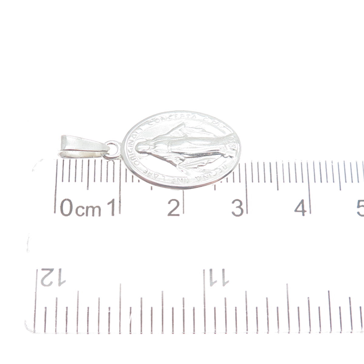 HAN 925 Sterling Silver Vintage 1830 St. Regina Medal Religious Pendant