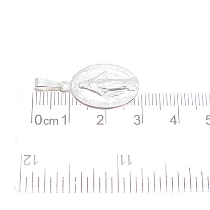 HAN 925 Sterling Silver Vintage 1830 St. Regina Medal Religious Pendant