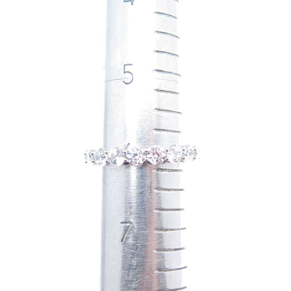 925 Sterling Silver NVDR Round-Cut C Z Eternity Band Ring Size 6