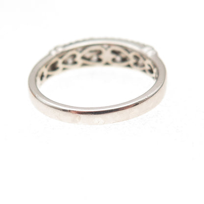 925 Sterling Silver Round-Cut C Z Ring Size 7