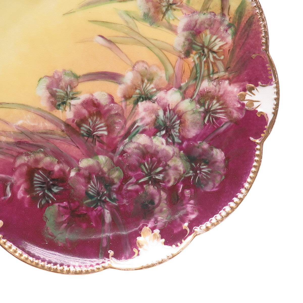 AKD Limoges Antique 1890 France Hand Painted Collectable Porcelain Cabinet Plate
