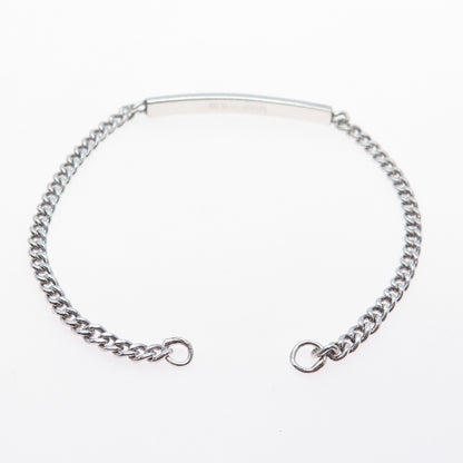 TIFFANY & CO. 925 Sterling Silver Vintage Eric ID Bracelet 6.5" (missing lock)