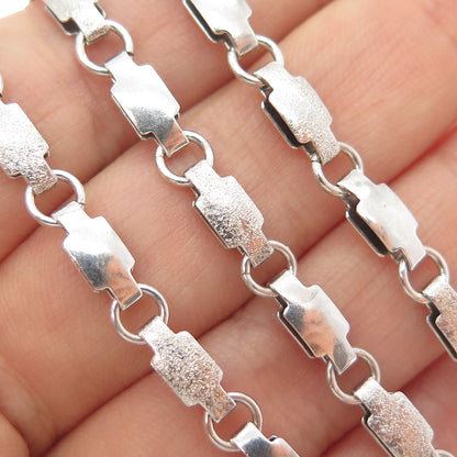 925 Sterling Silver Vintage Italy Cross Chain Necklace 16"