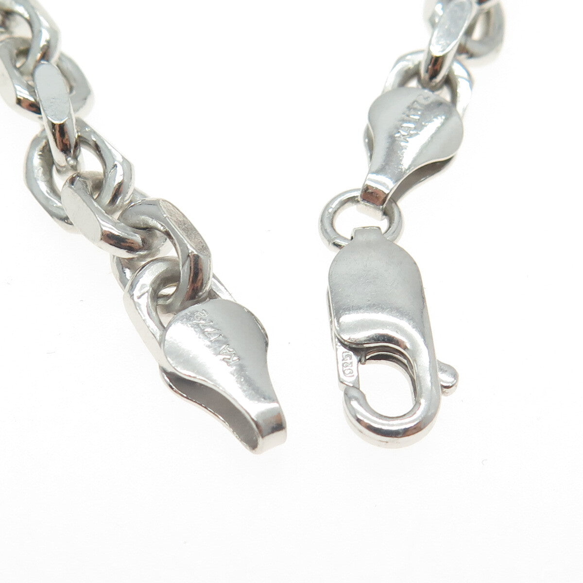 KARIZIA SPA KA 1772 Sterling Silver Italy Cable Link Bracelet 8.5"
