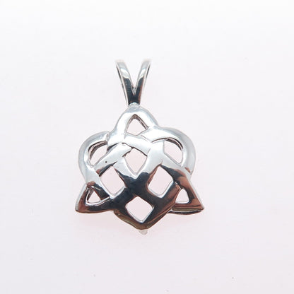 925 Sterling Silver Vintage Celtic Knot Minimalist Charm Pendant
