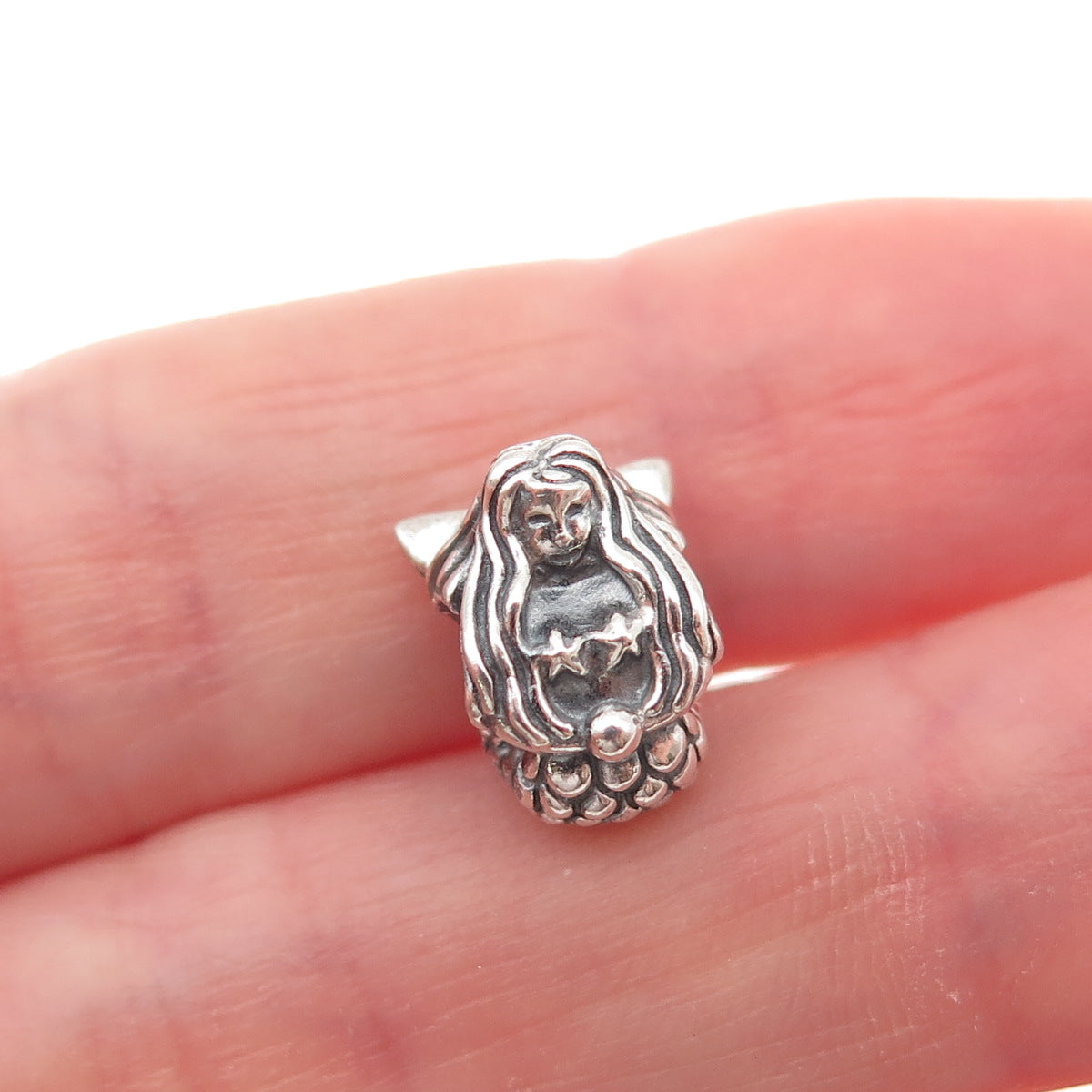 Pandora 925 Sterling Silver Mermaid Slide Bead Charm