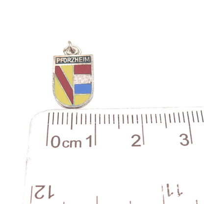 Schmidt & Bruckmann 835 Silver Vintage Enamel Pforzheim Mini Charm Pendant
