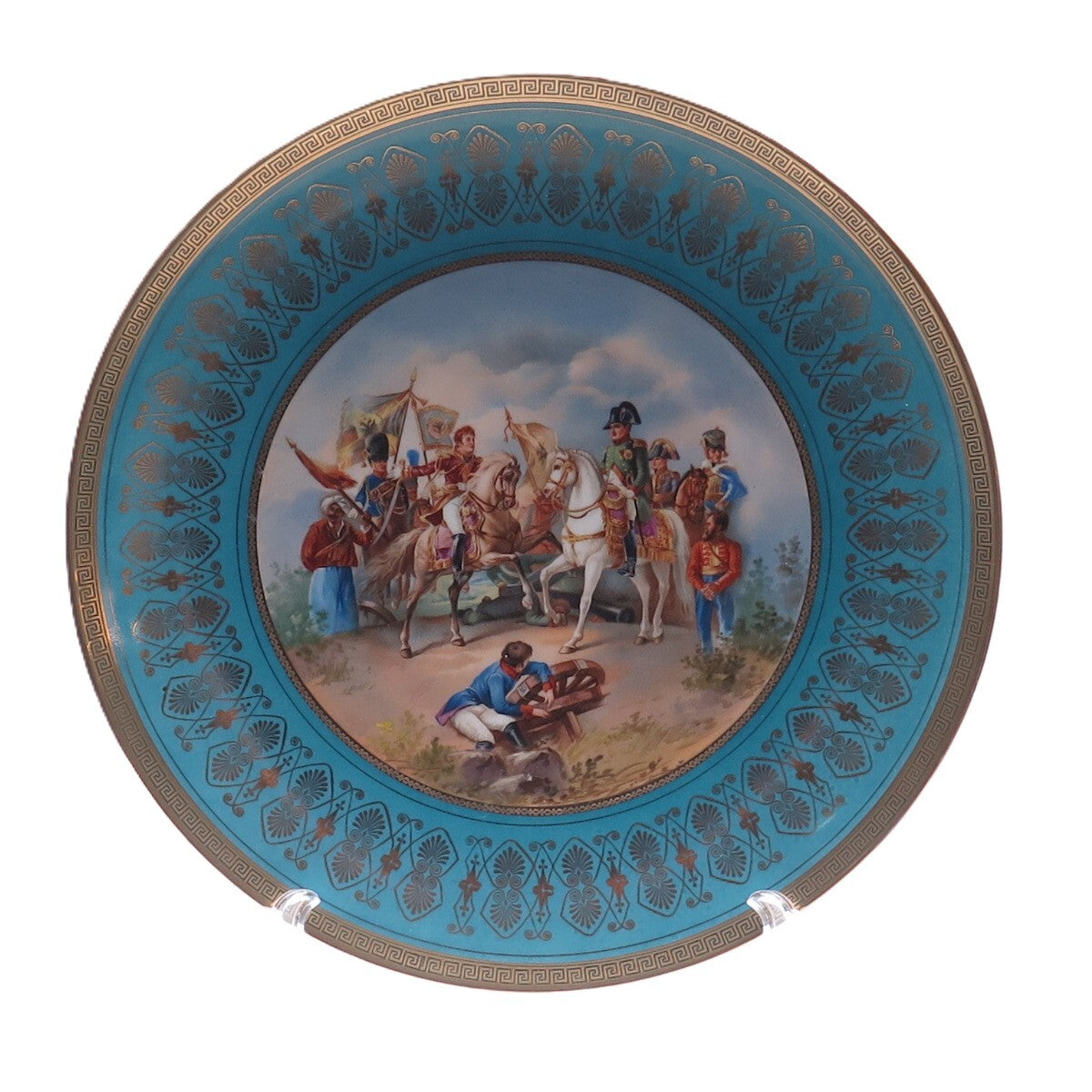 NAPOLEON Antique 1900's France Porcelain Battle of Austerlitz Cabinet Plate #27