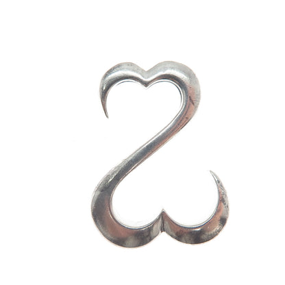 925 Sterling Silver Open Heart Minimalist Slide Pendant