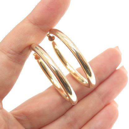 925 Sterling Silver Gold Plated Hoop Earrings