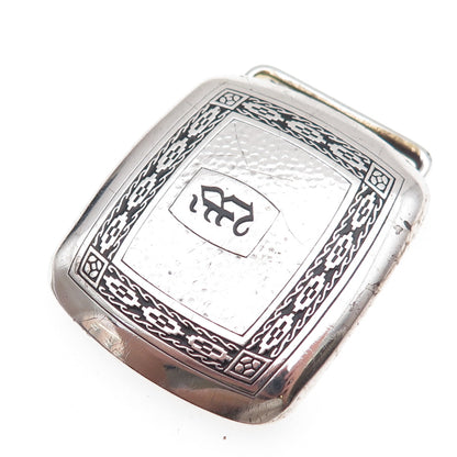 Hickok 925 Sterling Silver Antique Art Deco Letter B Initial Belt Buckle