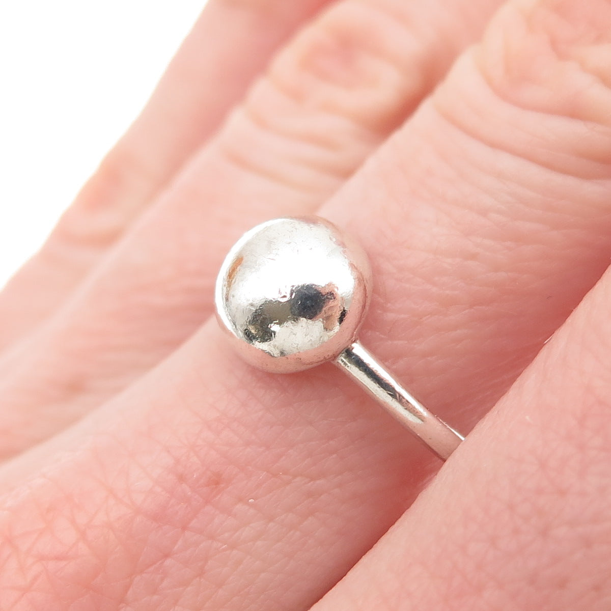 PANDORA 925 Sterling Silver Ball Ring Size 7.75