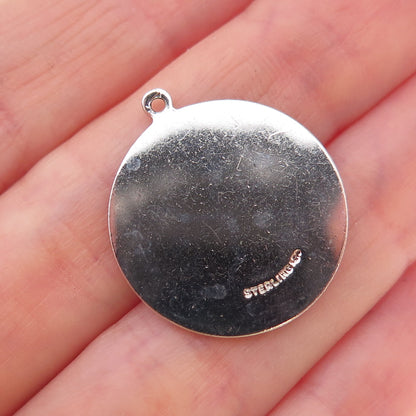 Griffith & Sons 925 Sterling Silver Vintage Enamel Charming 17 Charm Pendant